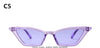 Retro colorful transparent cateye sunglasses