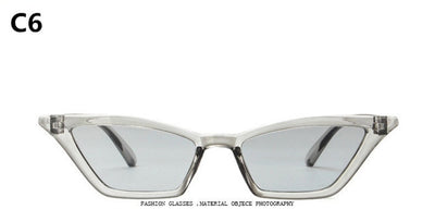 Retro colorful transparent cateye sunglasses
