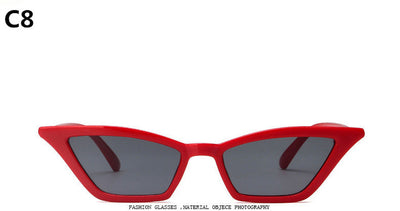 Retro colorful transparent cateye sunglasses