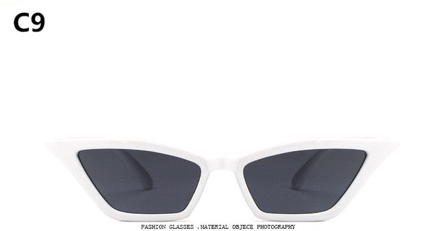 Retro colorful transparent cateye sunglasses