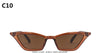 Retro colorful transparent cateye sunglasses