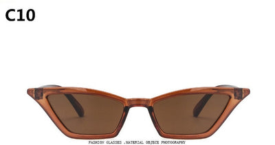 Retro colorful transparent cateye sunglasses