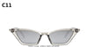 Retro colorful transparent cateye sunglasses