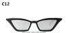 Retro colorful transparent cateye sunglasses