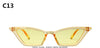 Retro colorful transparent cateye sunglasses