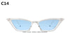 Retro colorful transparent cateye sunglasses