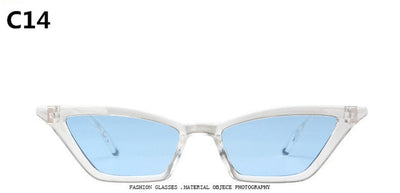 Retro colorful transparent cateye sunglasses