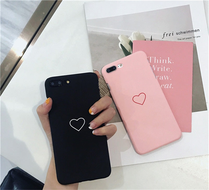Cute Love Heart Print case For iPhone