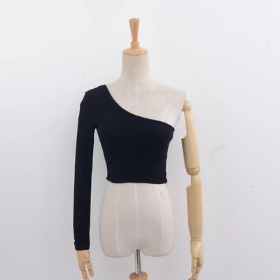One Shoulder Knitted Crop Top