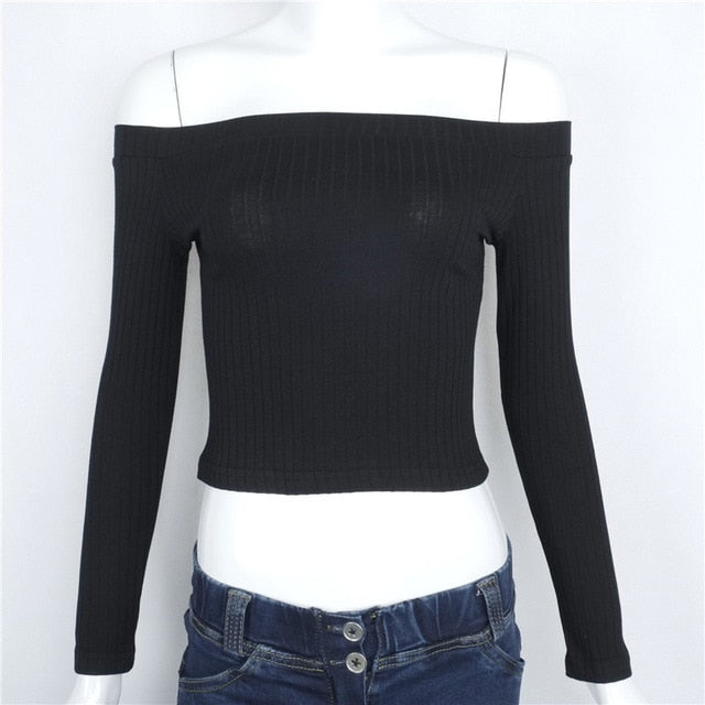 Off Shoulder Crop Top