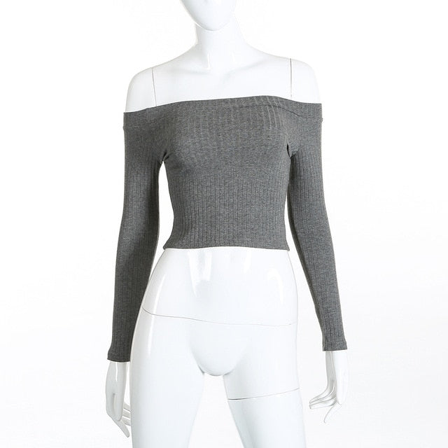 Off Shoulder Crop Top