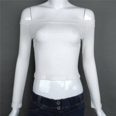 Off Shoulder Crop Top