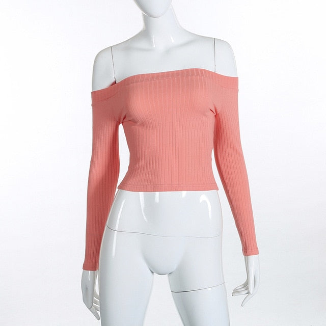 Off Shoulder Crop Top