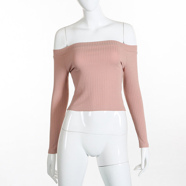 Off Shoulder Crop Top