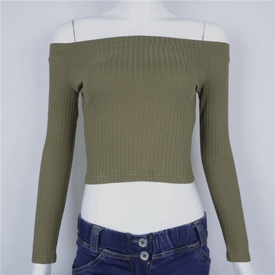 Off Shoulder Crop Top