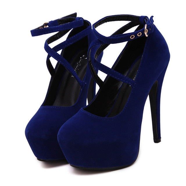 Cross-strap Platform High Heels