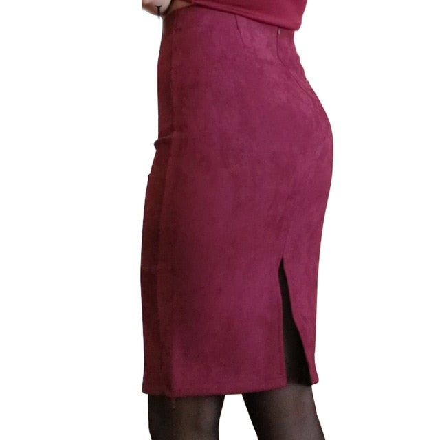 Knee-Length Pencil Skirt