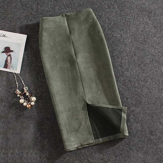 Knee-Length Pencil Skirt