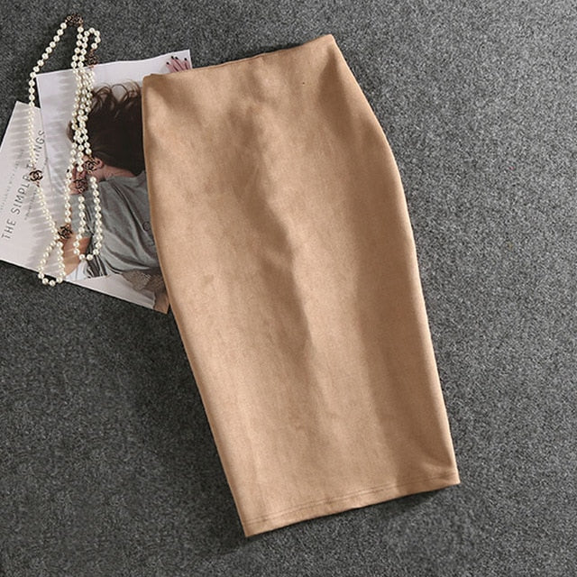 Knee-Length Pencil Skirt