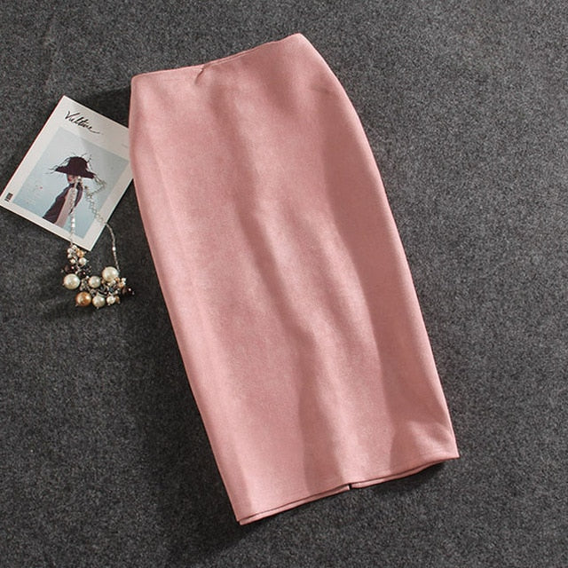 Knee-Length Pencil Skirt