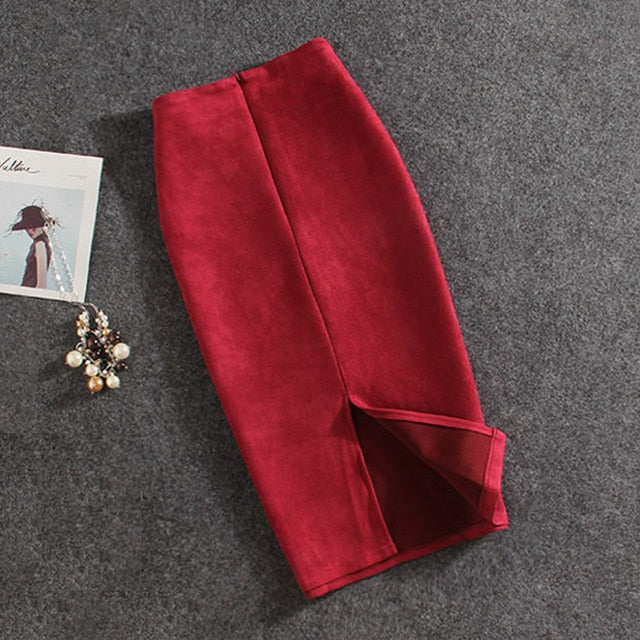 Knee-Length Pencil Skirt