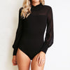 White Slim Casual Bodysuit