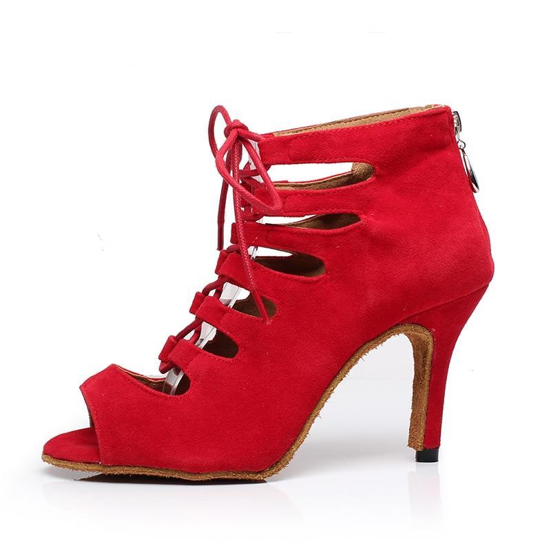 Lacing Flannel high heeled sandals