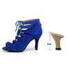 Lacing Flannel high heeled sandals