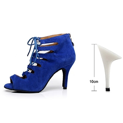 Lacing Flannel high heeled sandals