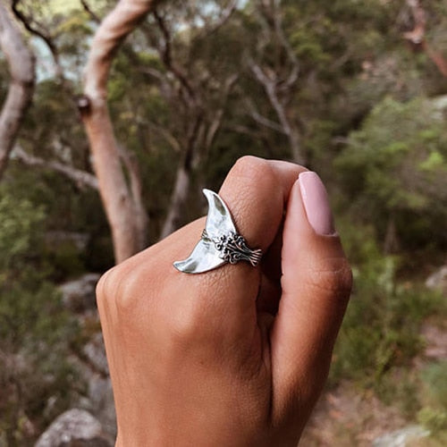 Bohemia Antique Gold Silver Rings Set