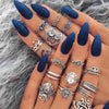 Bohemia Antique Gold Silver Rings Set