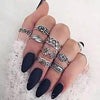 Bohemia Antique Gold Silver Rings Set