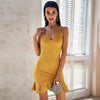 ruffle strap mini dress