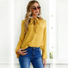 Casual Long Sleeved Chiffon Blouse
