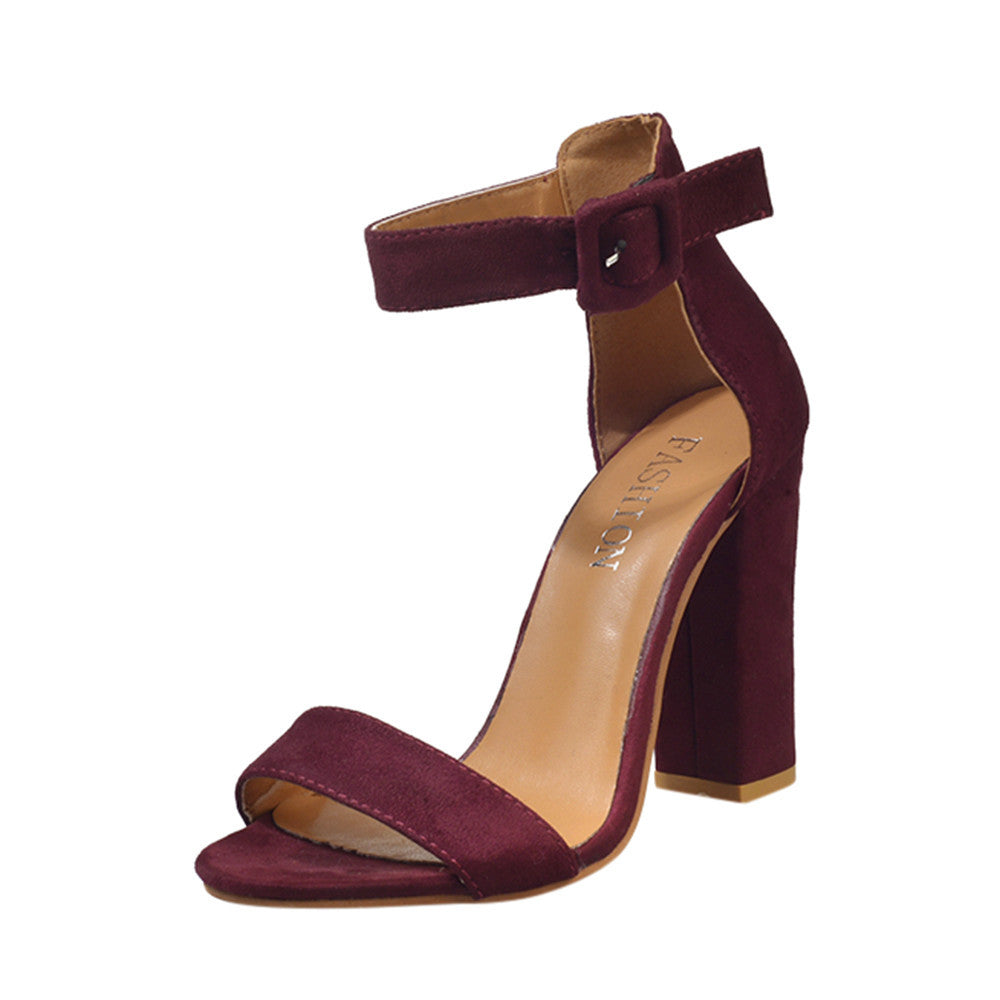 Buckle Strap Ankle High Heels Sandals