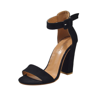 Buckle Strap Ankle High Heels Sandals