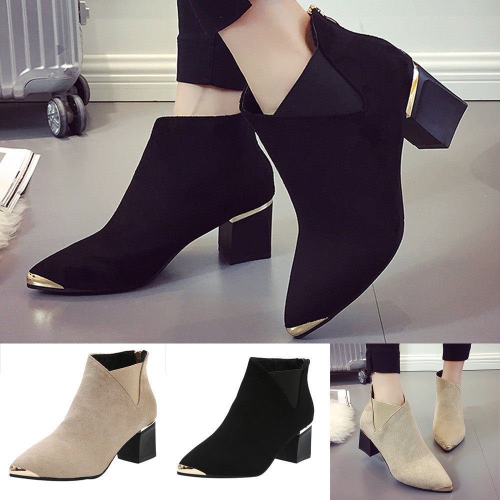 Pointed Toe Ankle Boots