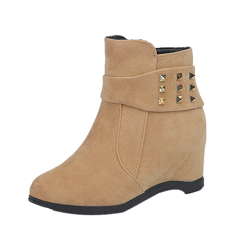 Platform Wedge Heel Boots