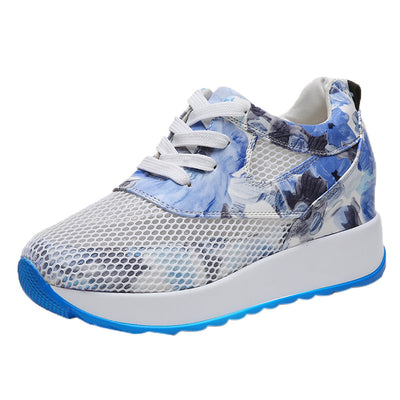 Flower Printed Platform Sneakers