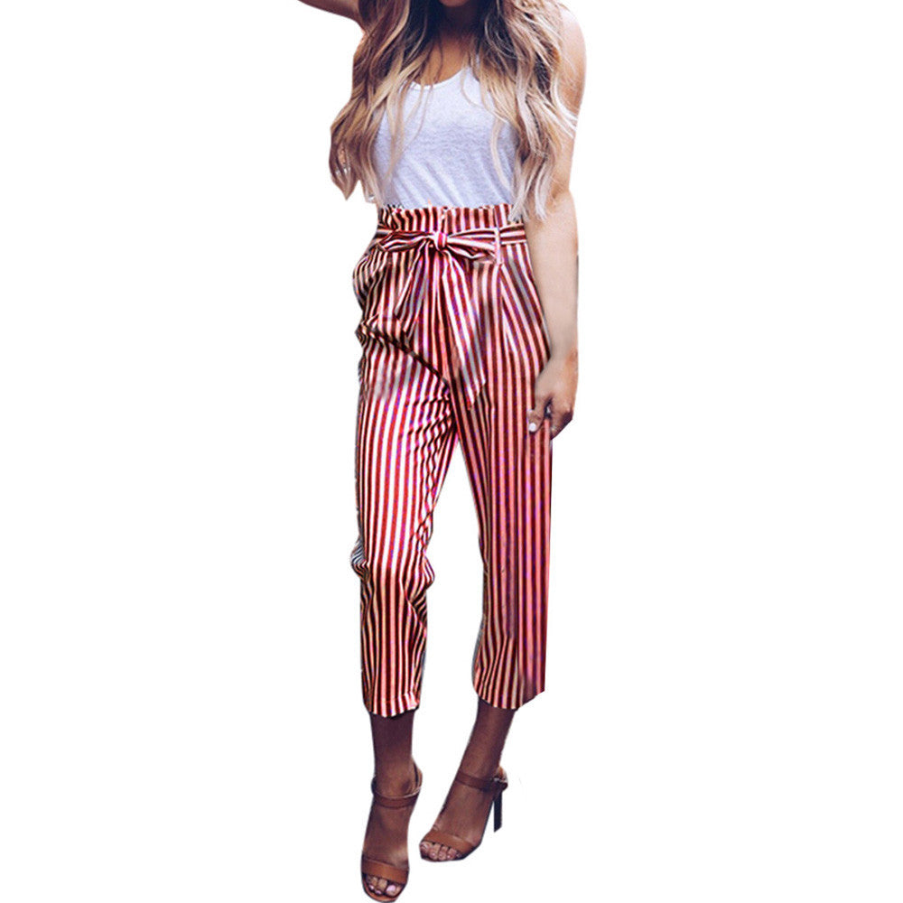 High Waist striped Harem Pants