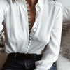 Long Sleeve Black White Cotton Blouse