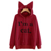 Front Pocket Cat Ear Hoodie Sweatshirt