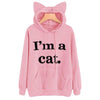 Front Pocket Cat Ear Hoodie Sweatshirt