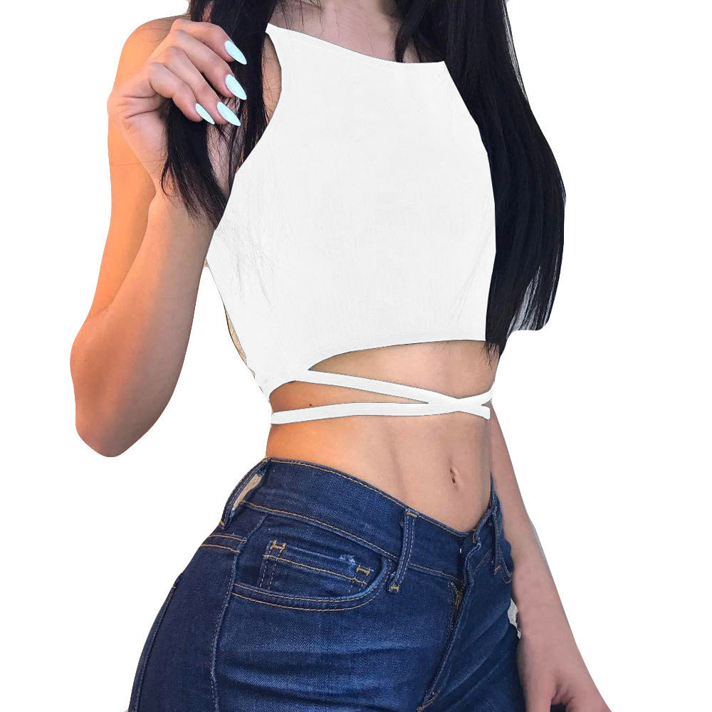 Bandage Sleeveless Crop Top