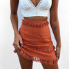 Boho tassel mini skirt