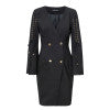 Elegant lace up split blazer dress