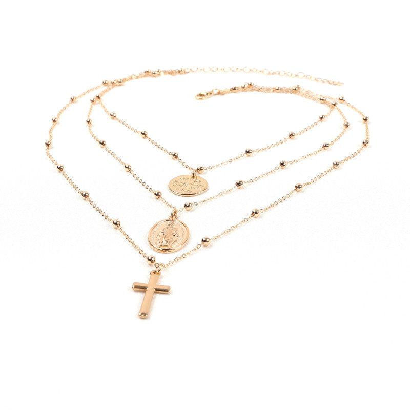 multilayer golden chain necklace