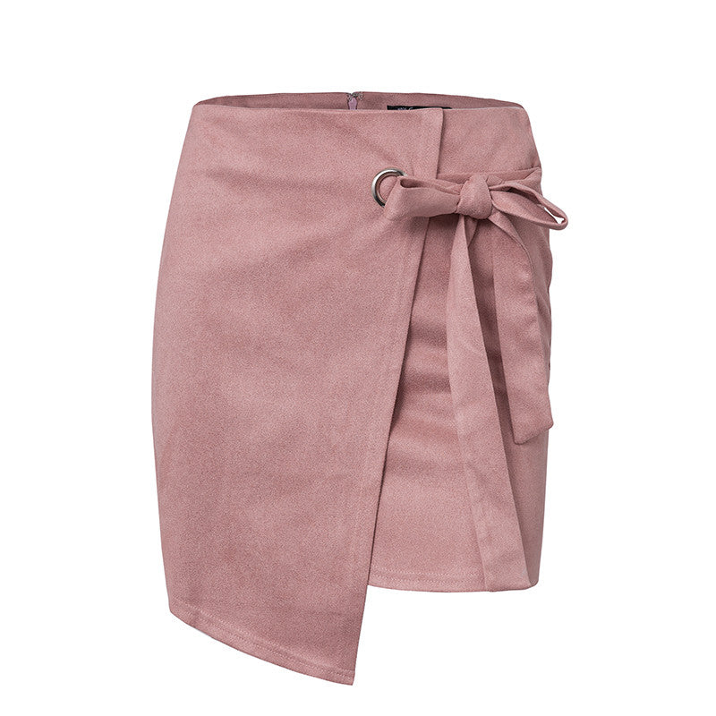 Asymmetrical split skirt