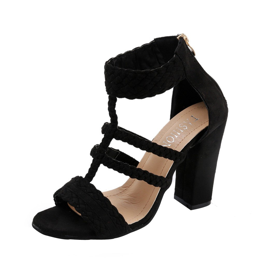 Peep Toe High Heel Shoes