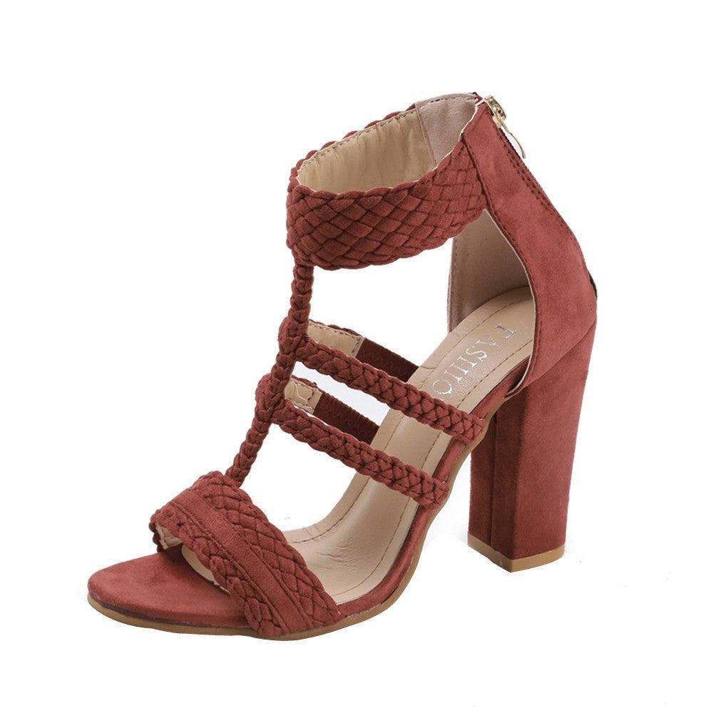 Peep Toe High Heel Shoes